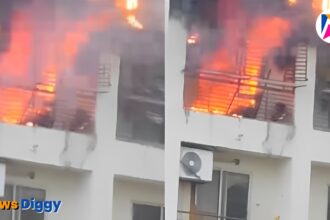 अहमदाबाद Gujrat fire breaks in residential building Ahmedabad