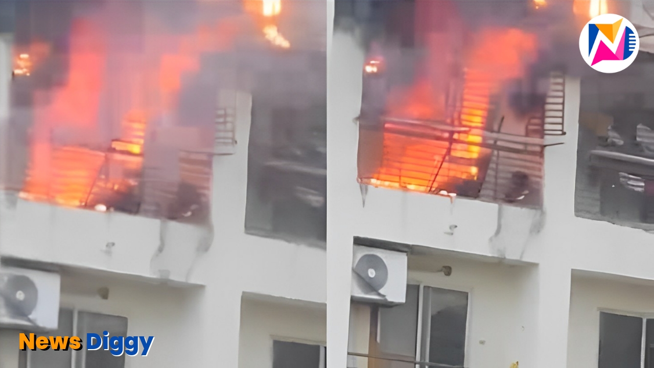 अहमदाबाद Gujrat fire breaks in residential building Ahmedabad